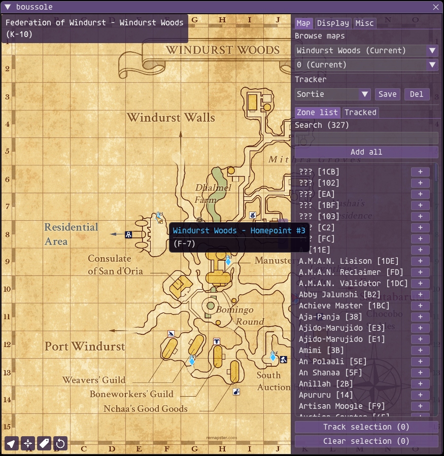 Addon de carte boussole