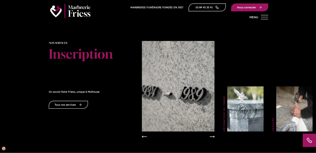 Site Web Marbrerie Friess