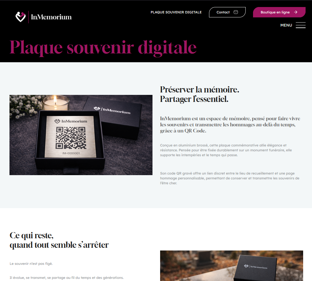 Site Vitrine Inmemorium